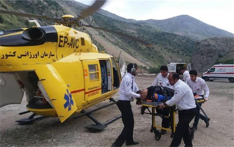 تصادف راکب موتور و سقوط از ارتفاع بالگرد‌های اورژانس تهران را به پرواز درآورد